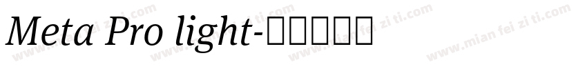 Meta Pro light字体转换